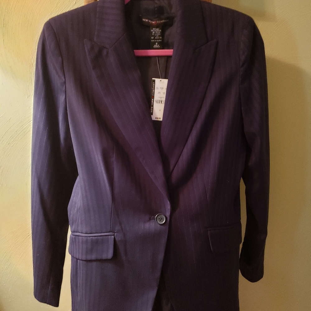 Blue Pin striped women's blaxer